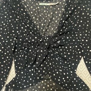 Black Polka Dot Top